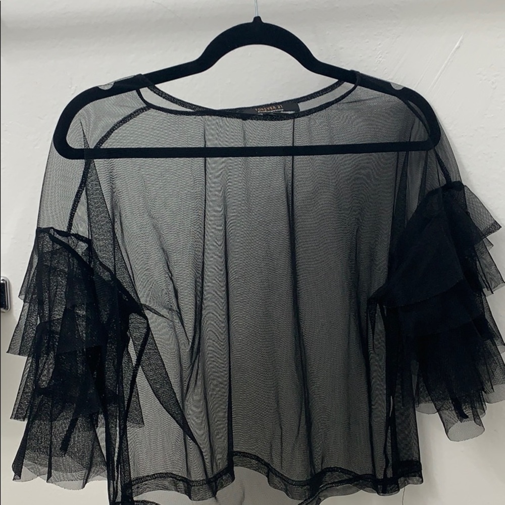 See thru black shirt